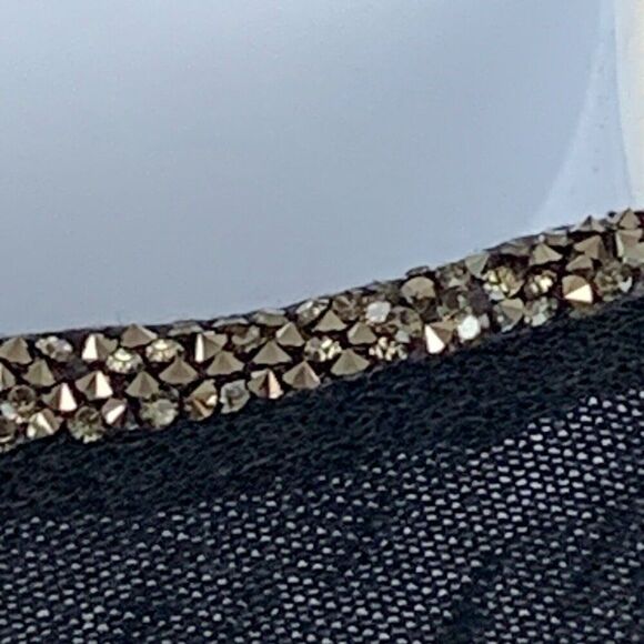 Juicy Couture Cardigan sz XXL Open Front Black Long Sleeve Embellished Neckline - Picture 5 of 7